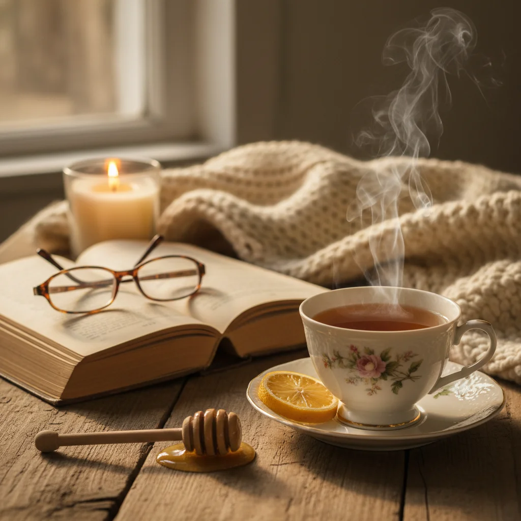 Fresh ginger peppermint and chamomile used in herbal tea for throat relief
